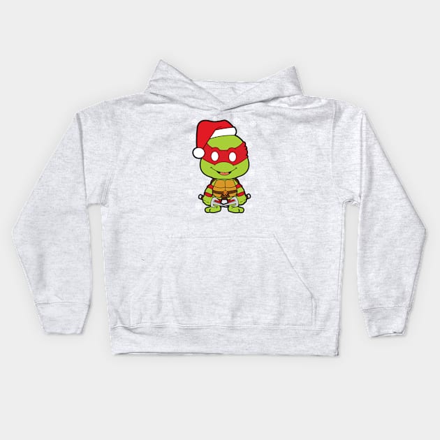 Raphael Christmas Kids Hoodie by liora natalia